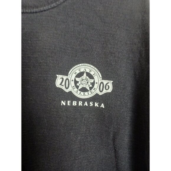 Vintage 2006 Nebraska State H.O.G. Rally Black Short Sleeve Tshirt Men's Size XL - Picture 2 of 7